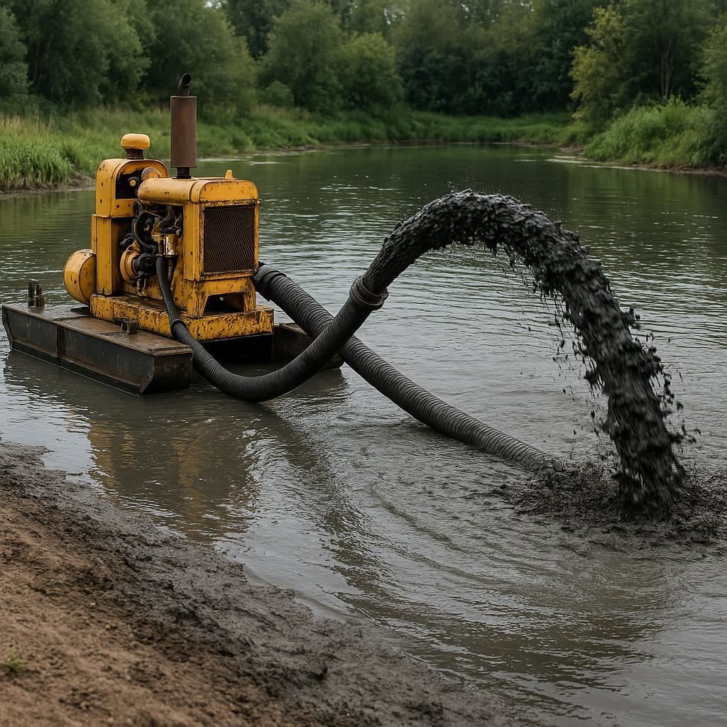 Очистка прудов и водоемов от ила в Армянске